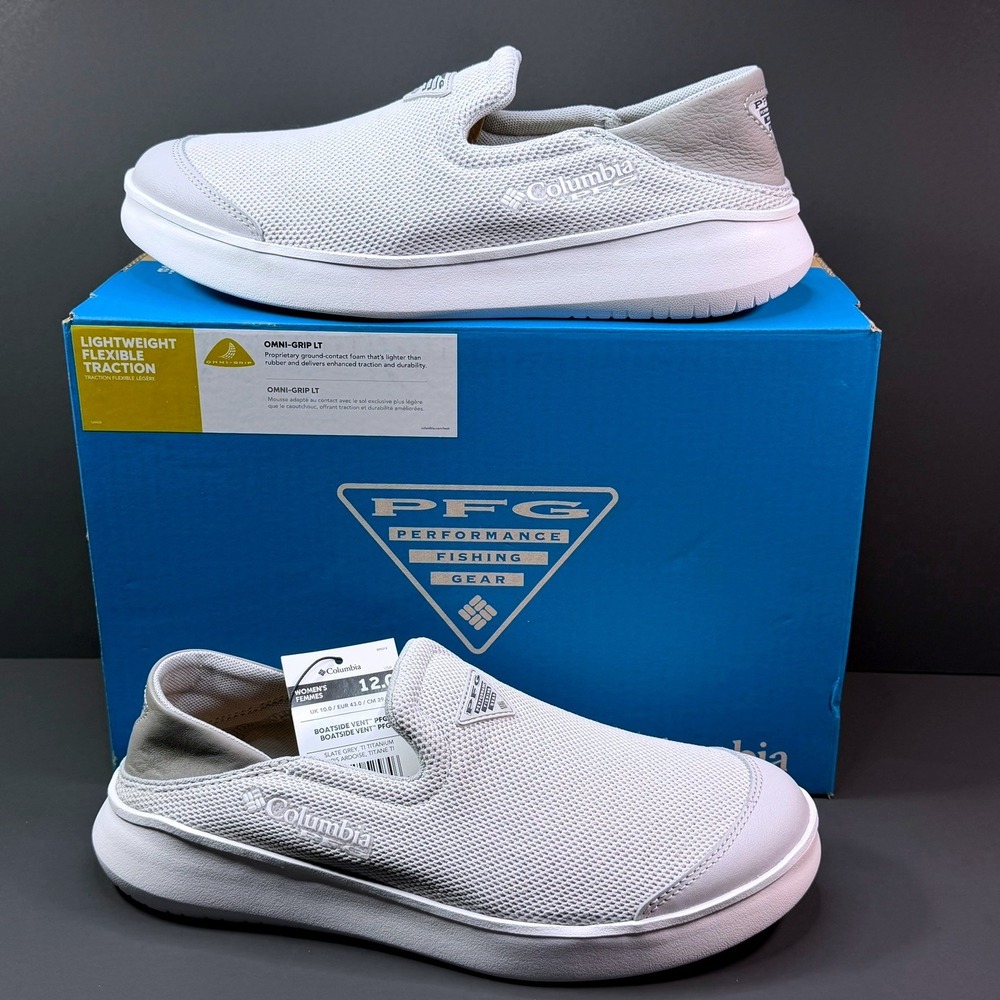 Columbia Boatside Vent PFG Shoes Womens 12 Slate Grey Boat Fishing Mens 10.5 New